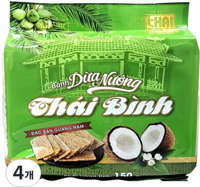 반두아농 다낭 코코넛크래커, 150g, 4개 - 쿠팡