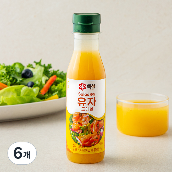 백설 유자 드레싱, 250g, 6개