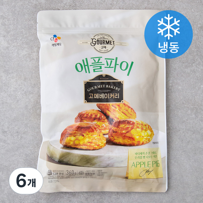 고메 베이커리 애플파이 (냉동), 360g, 6개