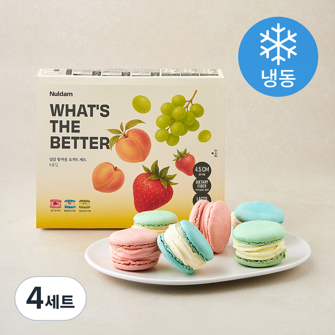 널담 뚱카롱 요거트 50g x 3종 x 2개입 세트 (냉동), 4세트