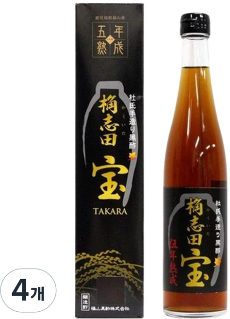카쿠이다 5년 숙성 현미흑초, 500ml, 4개