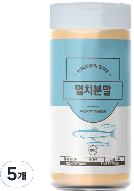 PUREUNBIN 鯷魚粉末, 100g, 5個