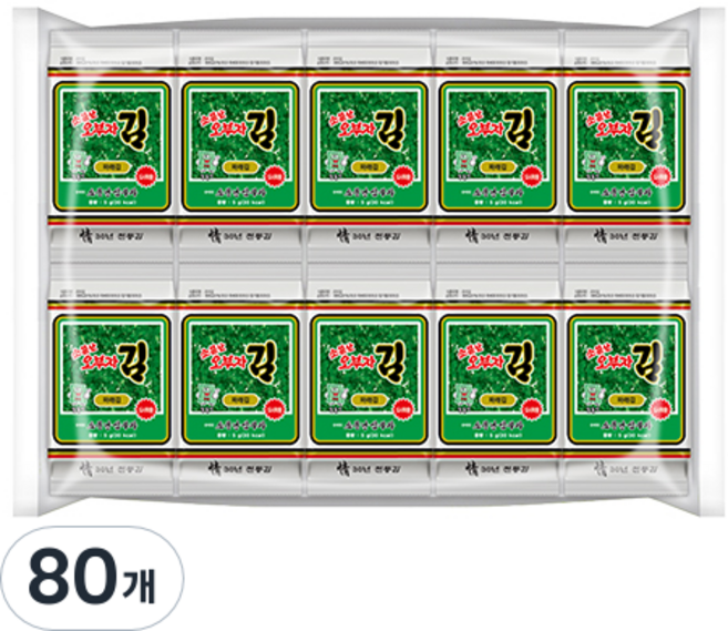 소문난오부자 파래 도시락김 20p, 5g, 80개