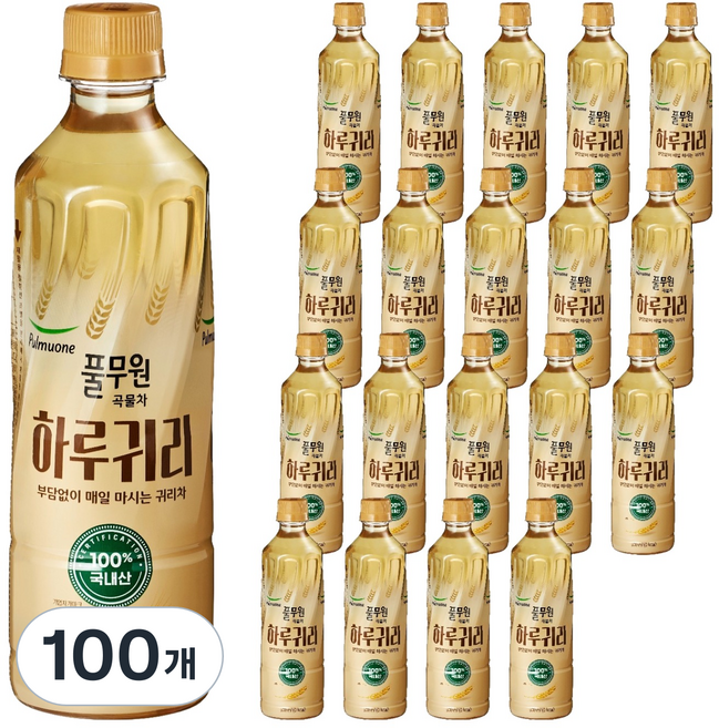 풀무원샘물 하루귀리 곡물차, 500ml, 100개