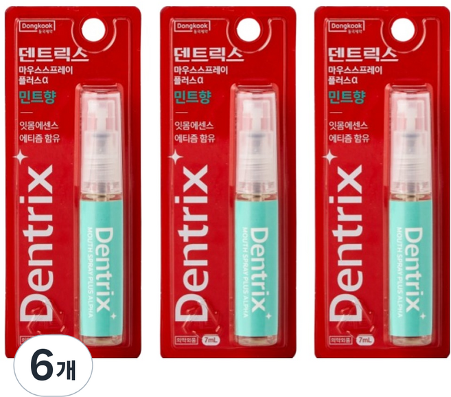 Dongkook 東國製藥 Dentrix 口腔噴霧 Plus Alpha 薄荷味, 7ml, 6個