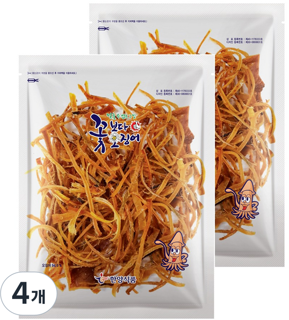 한양식품 주식회사 꽃보다오징어 슬라이스, 130g, 4개