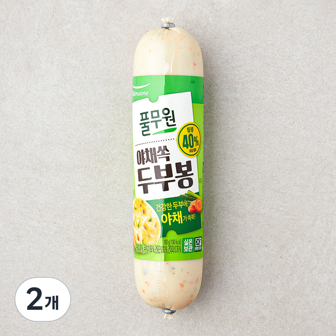 풀무원 야채쏙 두부봉, 180g, 2개