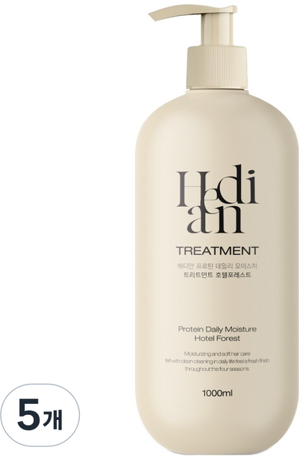 헤디안 프로틴 데일리 모이스처 트리트먼트 호텔포레스트향, 5개, 1L
