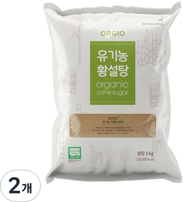 오르지오 유기농 황설탕, 5kg, 2개