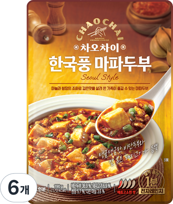 차오차이 한국풍 마파두부, 6개, 190g