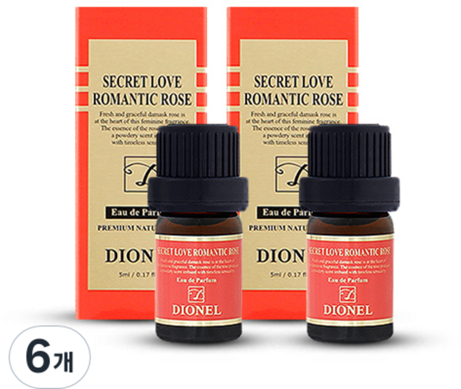 DIONEL Secret Iove女性私密處香氛護理油 浪漫玫瑰款, 5ml, 6瓶