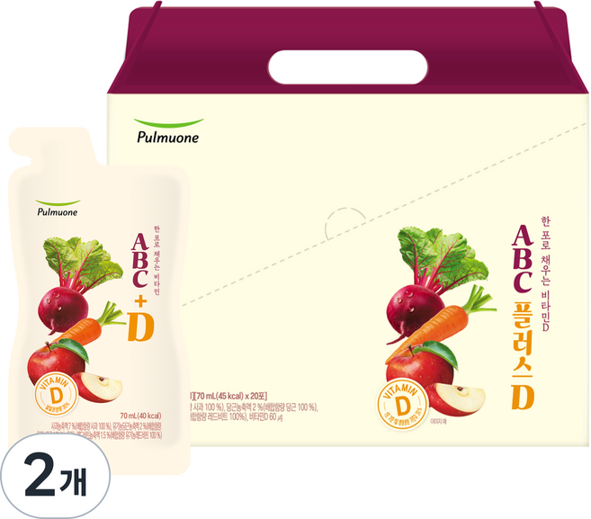 풀무원 ABC 플러스D 20p, 1.4L, 2개