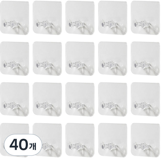 구디푸디 코드 걸이, 투명, 40개