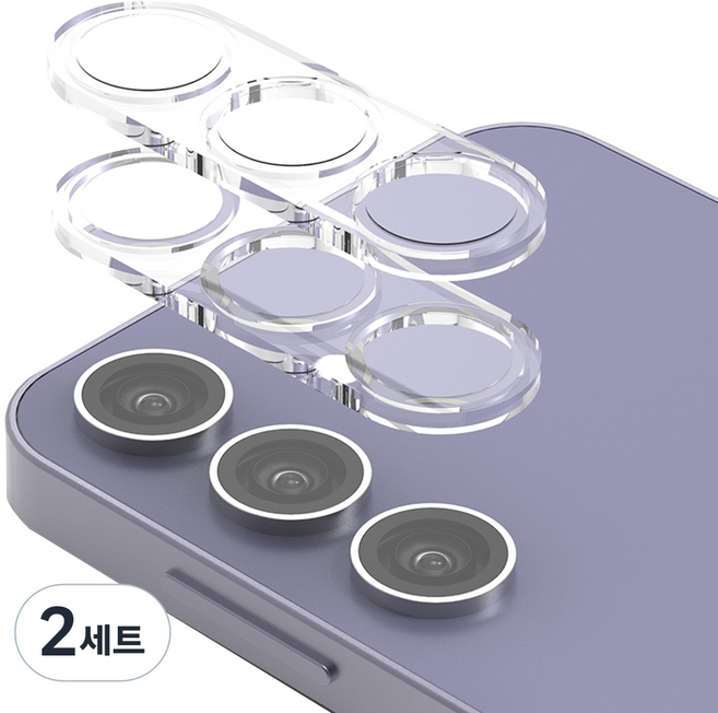 로랜텍 카메라 렌즈 풀커버 강화유리 2p, 2세트