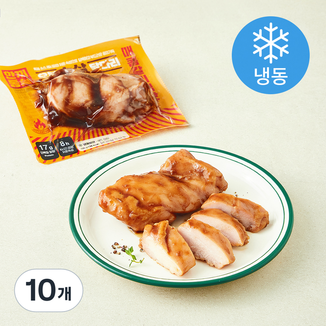 한끼통살 오븐 순살 닭다리 매콤갈비찜맛 (냉동), 100g, 10개, 1개입
