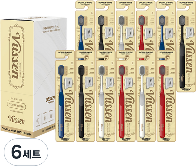 뷰센 더블와이드 칫솔, 12개입, 6세트