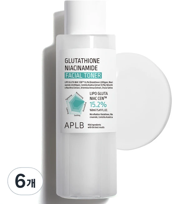 APLB 글루타치온 나이아신아마이드 페이셜 토너, 160ml, 6개 - 쿠팡