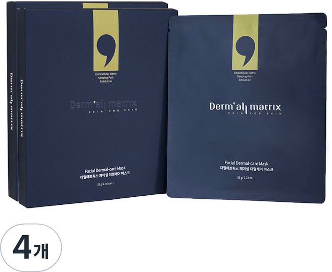 더멀매트릭스 페이셜 더멀케어 마스크팩, 4개입, 4개
