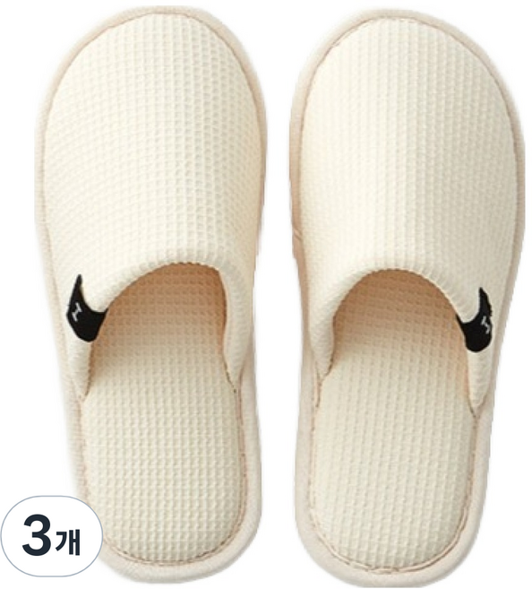 HANSSEM 華夫格拖鞋, 3個, 象牙白