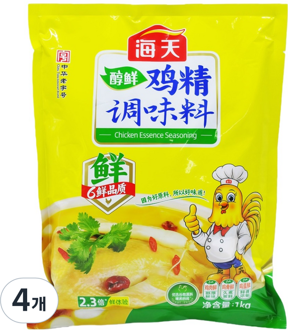 해천 치킨다시 지징 분말, 1kg, 4개