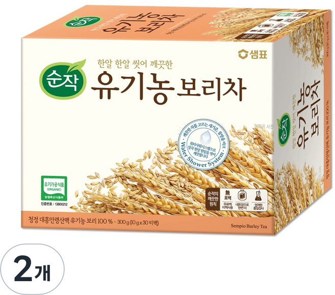 순작 유기농 보리차, 10g, 30개입, 2개