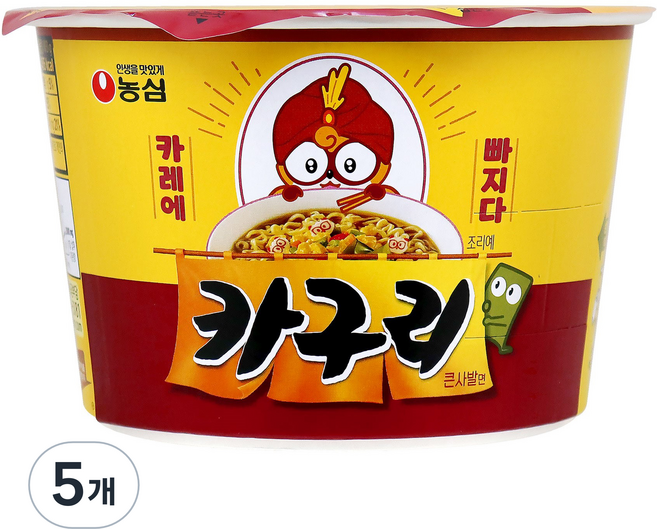 농심 카구리 큰사발면 103g, 5개
