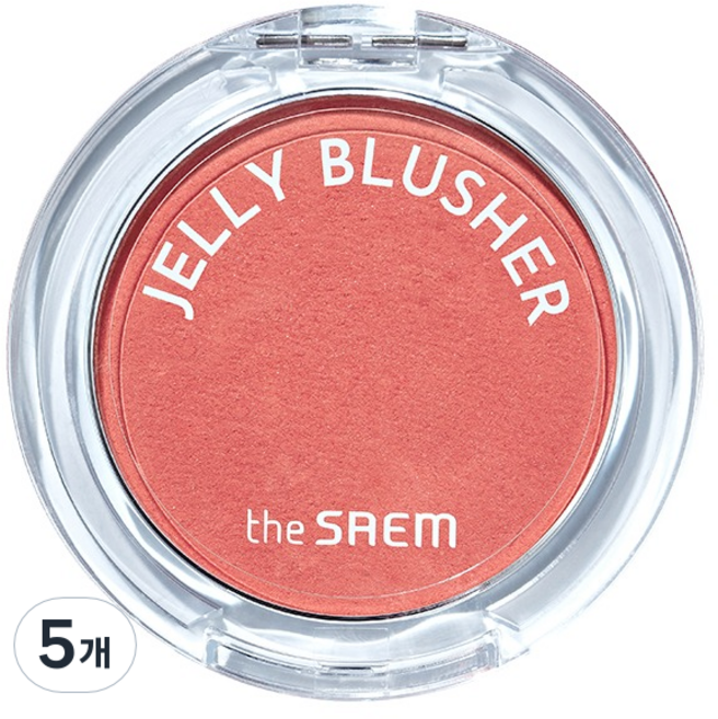 더샘 젤리 블러셔 4.5g, CR01 피치 크러쉬, 5개