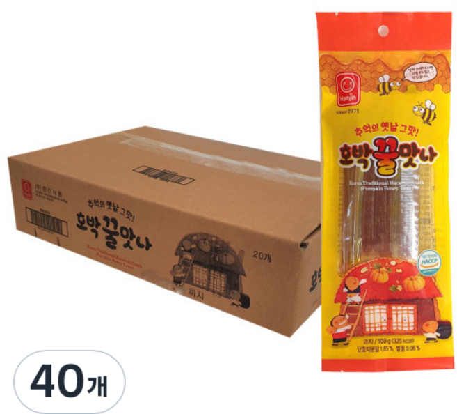 한진식품 호박꿀맛나, 100g, 40개