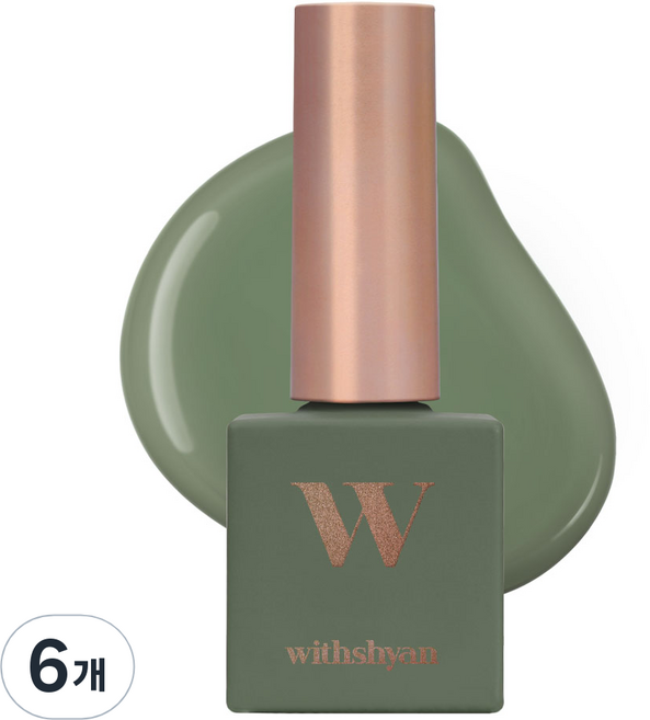 위드샨 프로페셔널 젤 폴리쉬 위드젤, W16 모스그린, 10g, 6개