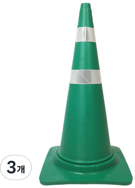 동광세이프티 칼라콘, 3개, 그린