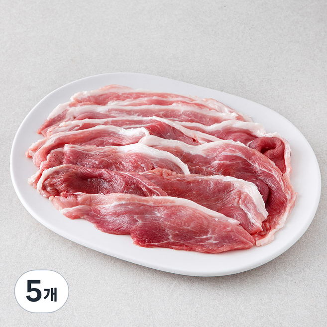 곰곰 무항생제 뒷다리살 불고기용 (냉장), 5개, 500g