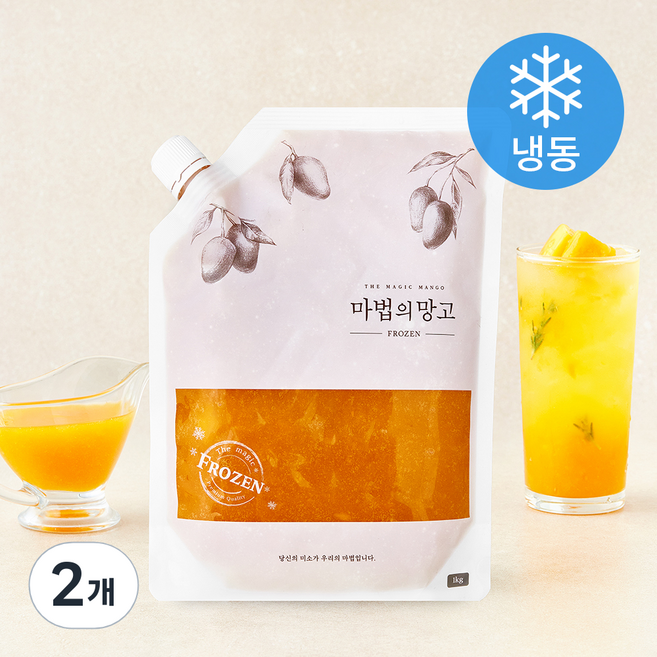 마법의딸기 마법의 망고 (냉동), 2개, 1kg
