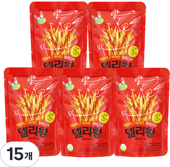 바다소리 델리황 황태스낵 매운맛, 20g, 15개