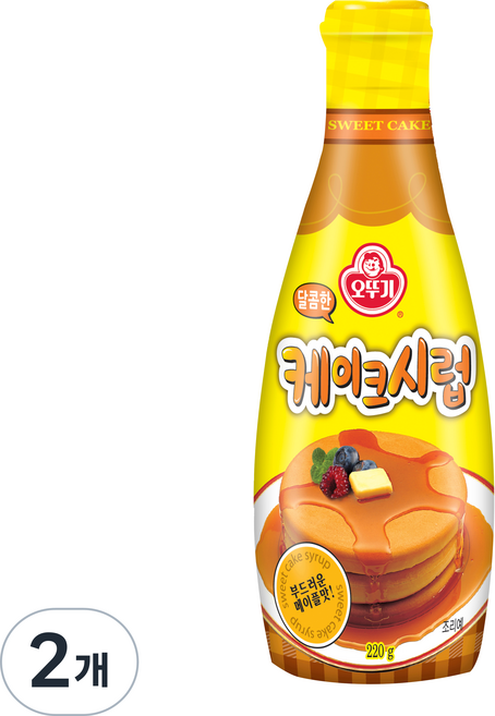 오뚜기 달콤한 케이크 시럽, 220g, 2개