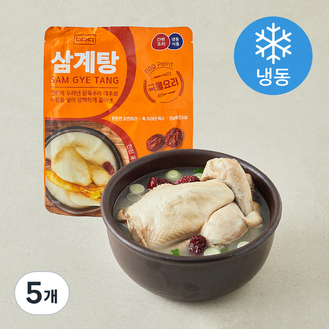 제너시스비비큐 BBQ 삼계탕 1~2인분 (냉동), 800g, 5개