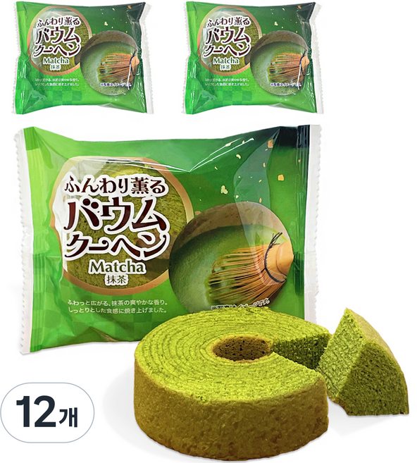 키엔바움 바움쿠헨 녹차맛 케이크, 60g, 12개