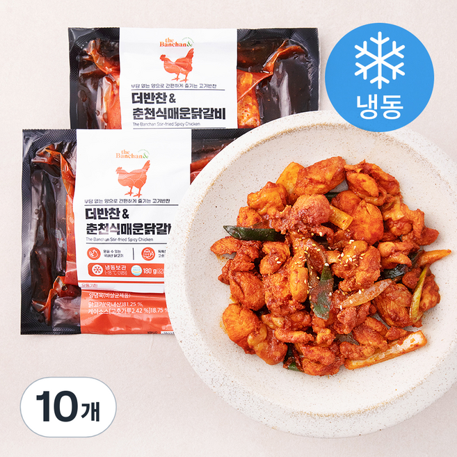 더반찬 춘천식매운닭갈비 (냉동), 180g, 10개