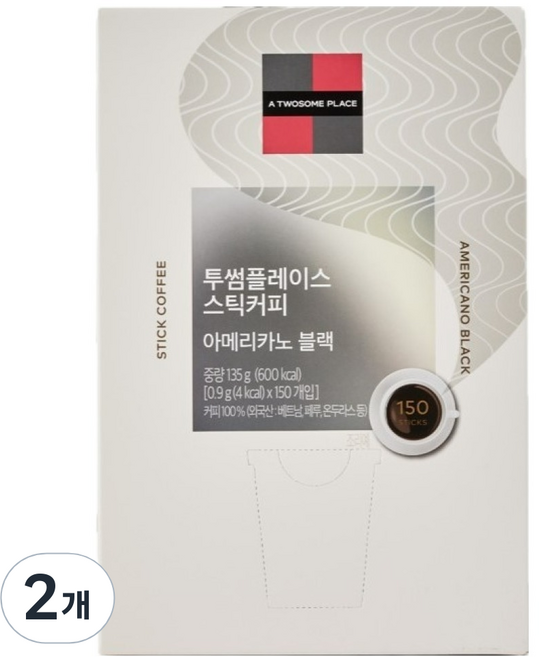투썸플레이스 스틱커피 아메리카노 블랙, 900mg, 150개입, 2개