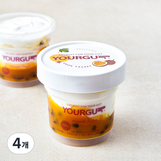 유얼거트 패션후르츠 그릭요거트, 130g, 2개입, 2개