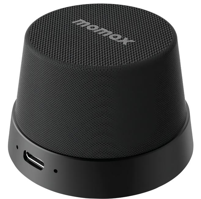 MOMAX 1-Vibe Go磁吸藍芽音箱 BS6TW, 黑色