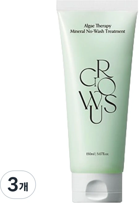 그로우어스 알게 테라피 미네랄 노워시 트리트먼트, 3개, 150ml - 쿠팡