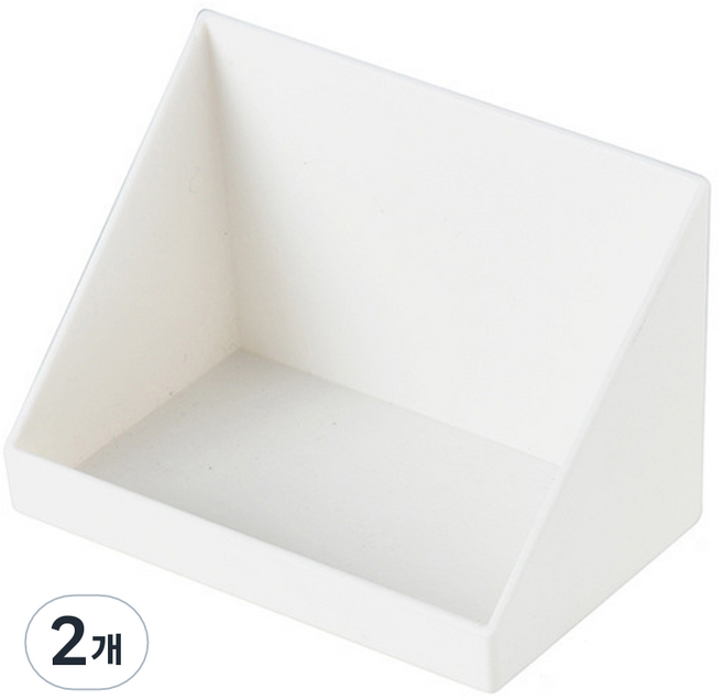 에이비엠코리아 공간활용 벽부착 선반 바구니, 화이트, 2개