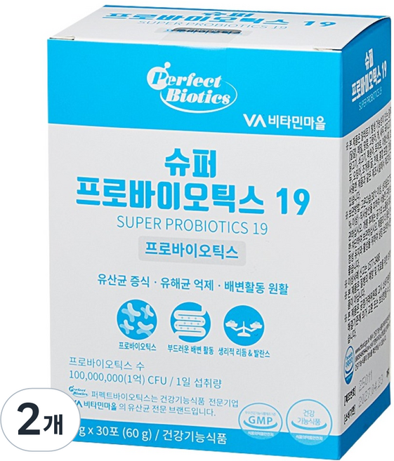 비타민마을 슈퍼 프로바이오틱스 19 30p, 60g, 2개
