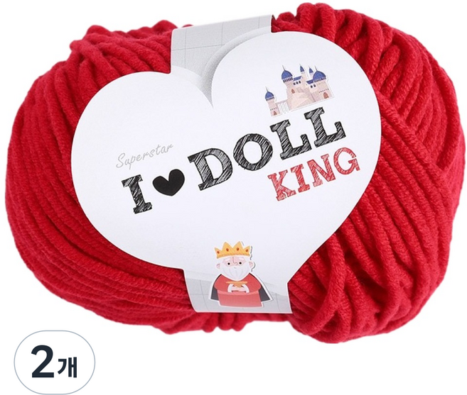 청송뜨개실 아이돌킹 뜨개실, 03 빨강, 2개