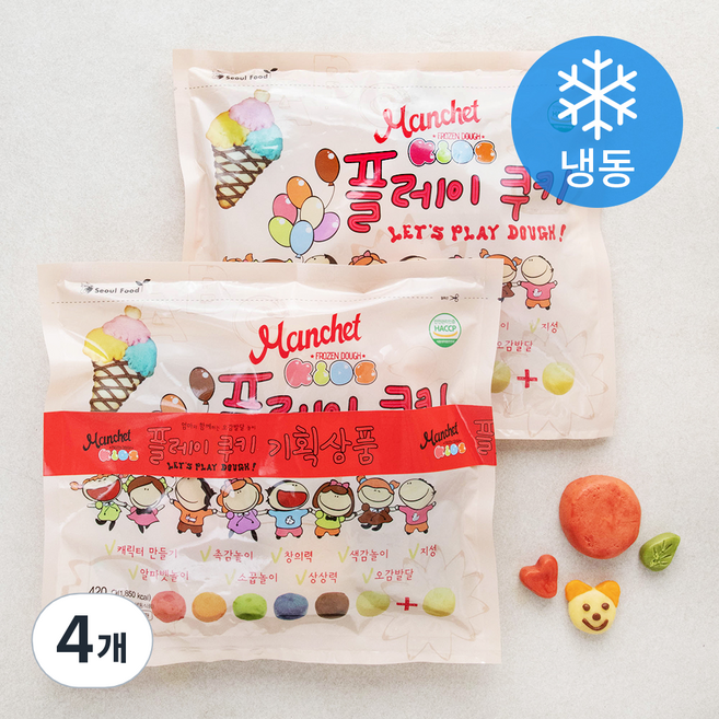 맨치트 플레이 쿠키 (냉동), 60g, 7개입, 4개