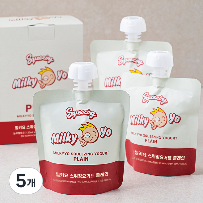 밀키요 스퀴징 요거트 플레인, 120ml, 3개입, 5개