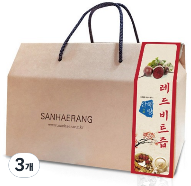 산해랑 레드비트즙 30p, 3개, 2.4L