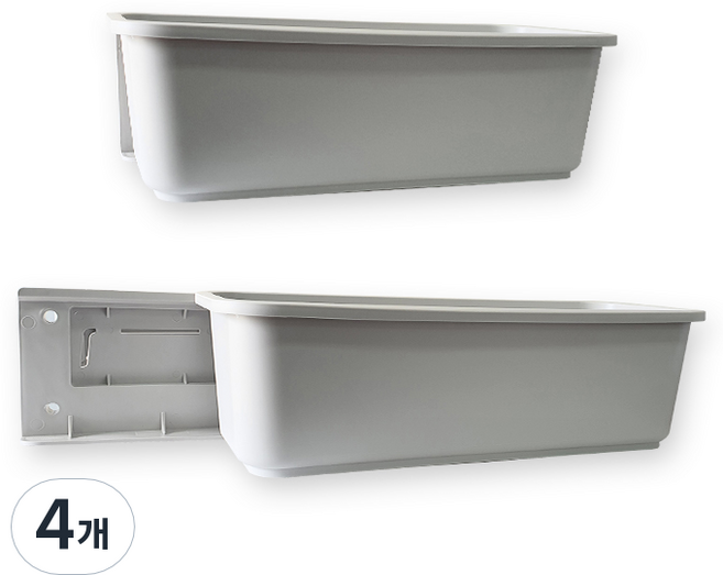 윈프라이스 슬라이딩 싱크 선반, 4개, 그레이