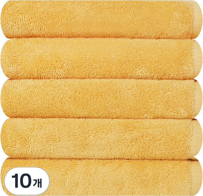 송월타월 뉴 데일리 소프트볼륨 40 수건 200g 코마사, 노랑, 10개