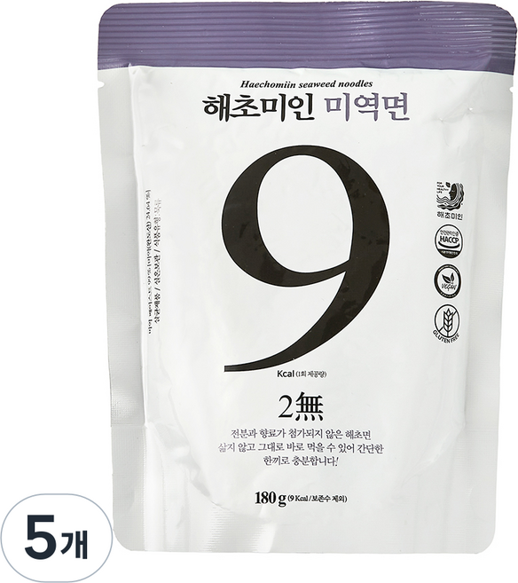 해초미인 미역면, 5개, 180g